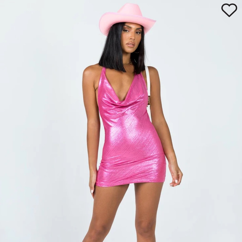 BORN TO BE WILD MINI DRESS PINK SHINE